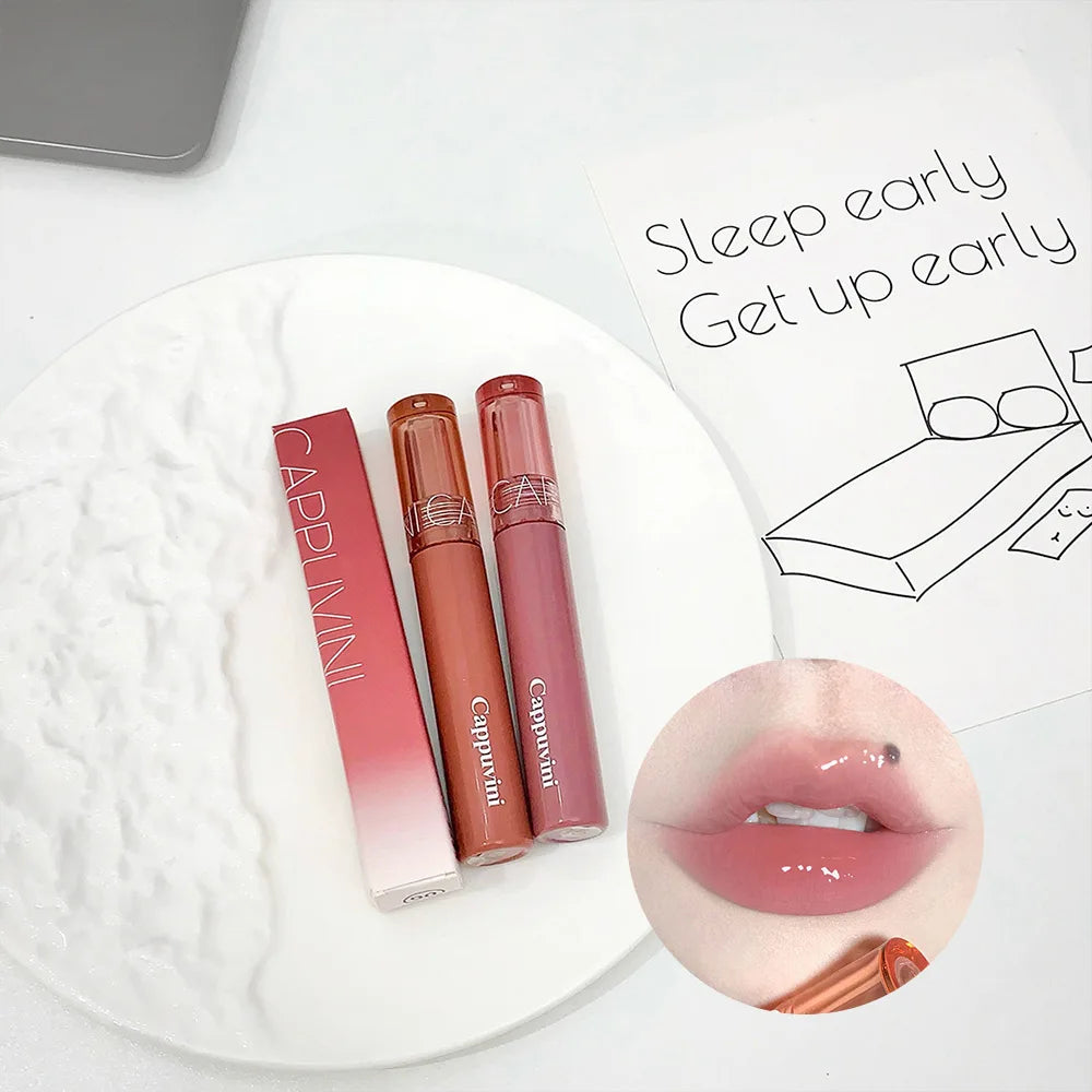 Jelly Mirror Lip Glaze Water Light Moisturizing Lip Gloss Long-Lasting Makeup Lipstick