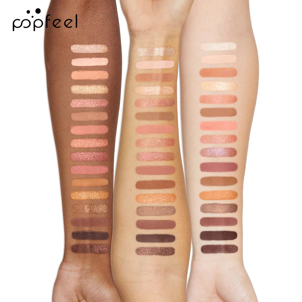 Makeup Nude Colors Eyeshadow Palette Natural Nude Matte Shimmer Glitter Pigment Eye Shadow Pallete 16 Colors