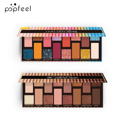 Makeup Nude Colors Eyeshadow Palette Natural Nude Matte Shimmer Glitter Pigment Eye Shadow Pallete 16 Colors