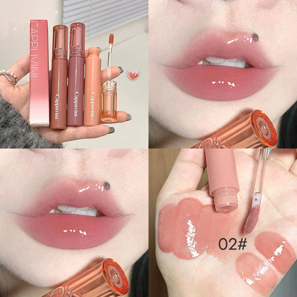 Jelly Mirror Lip Glaze Water Light Moisturizing Lip Gloss Long-Lasting Makeup Lipstick