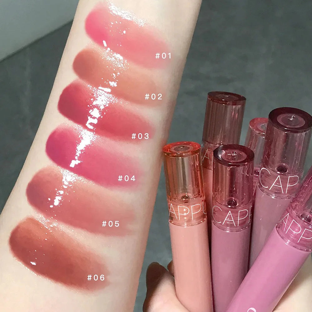 Jelly Mirror Lip Glaze Water Light Moisturizing Lip Gloss Long-Lasting Makeup Lipstick