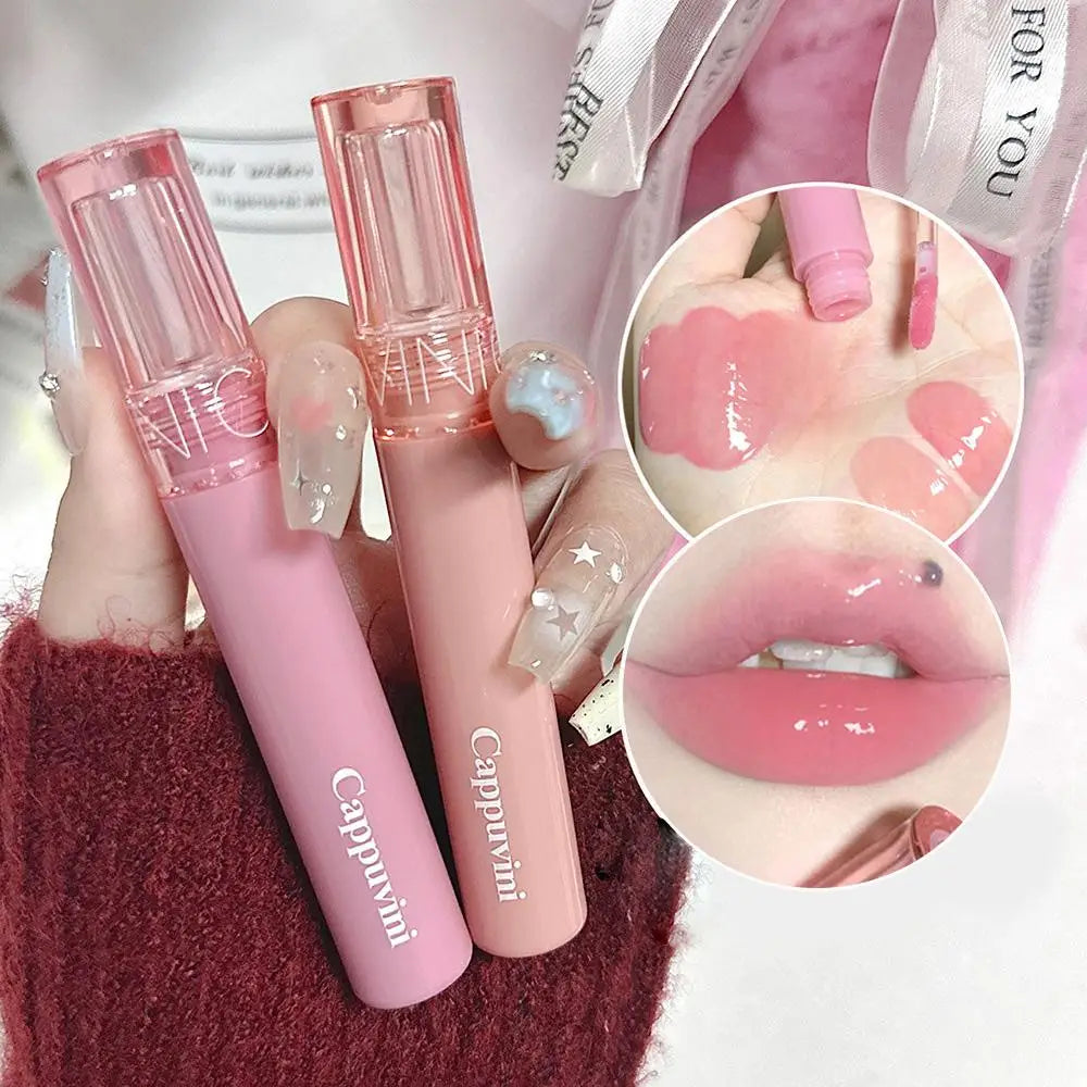 Jelly Mirror Lip Glaze Water Light Moisturizing Lip Gloss Long-Lasting Makeup Lipstick