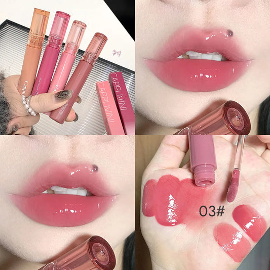 Jelly Mirror Lip Glaze Water Light Moisturizing Lip Gloss Long-Lasting Makeup Lipstick