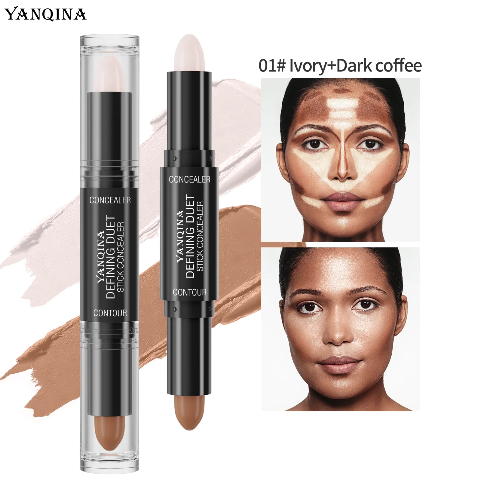 Face Foundation Concealer Pen Long Lasting Dark Circles Corrector Contour Stick Cosmetic Makeup Tools