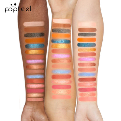 Makeup Nude Colors Eyeshadow Palette Natural Nude Matte Shimmer Glitter Pigment Eye Shadow Pallete 16 Colors
