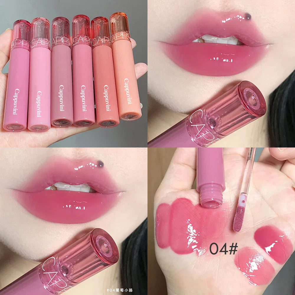 Jelly Mirror Lip Glaze Water Light Moisturizing Lip Gloss Long-Lasting Makeup Lipstick