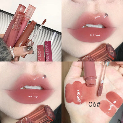 Jelly Mirror Lip Glaze Water Light Moisturizing Lip Gloss Long-Lasting Makeup Lipstick