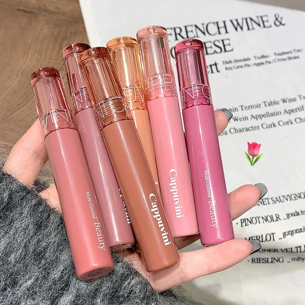 Jelly Mirror Lip Glaze Water Light Moisturizing Lip Gloss Long-Lasting Makeup Lipstick